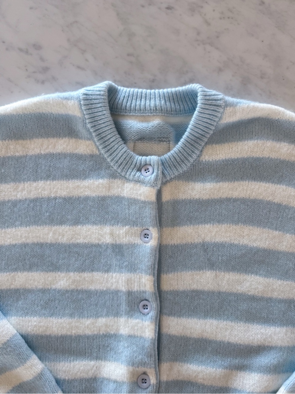 daily drills blue striped knit cardigan - Picture 2 of 5